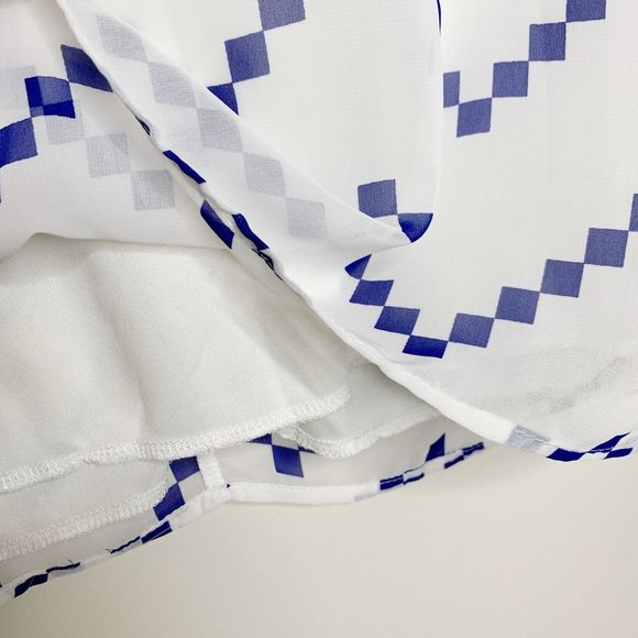 PINK BLUSH MATERNITY Chevron Print Chiffon Tunic M - Picture 5 of 8